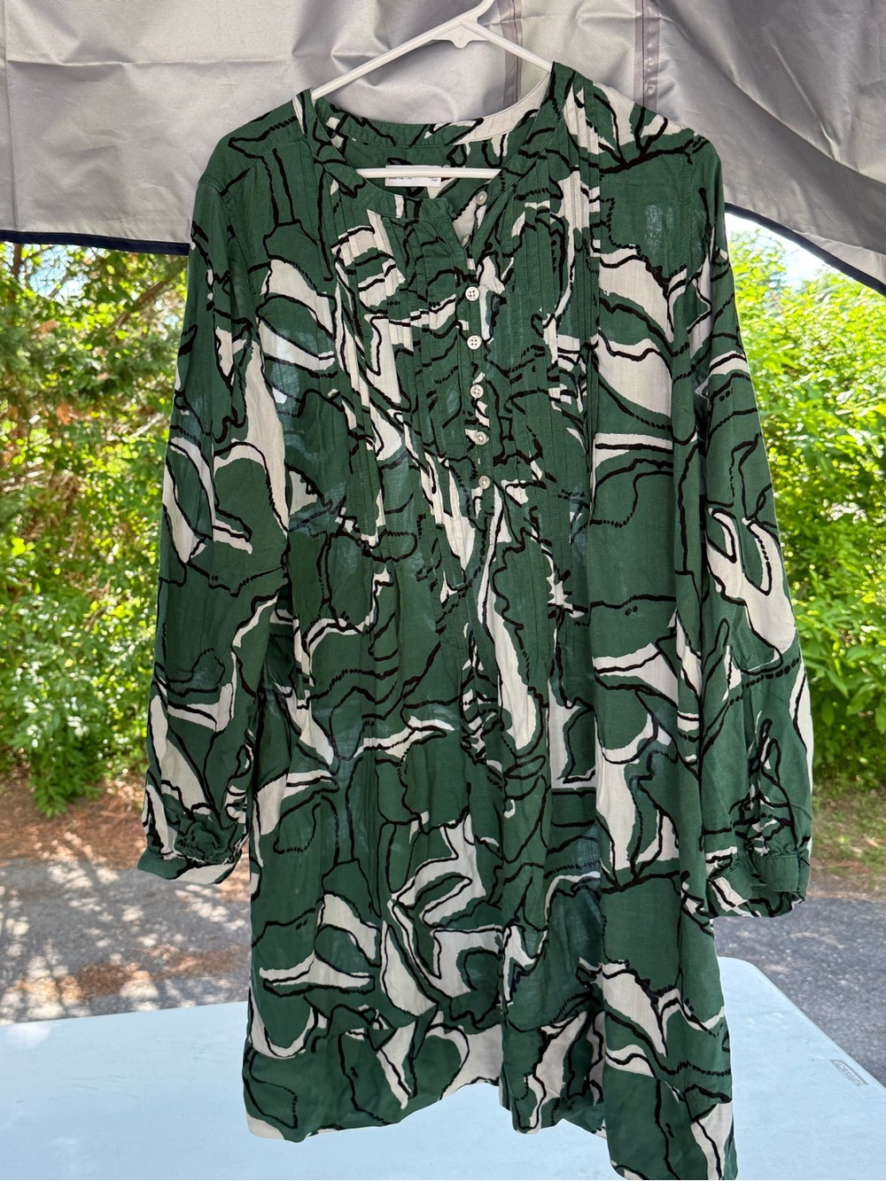 SONOMA GREEN/WHITE XXL DRESS